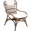 Image de AUBRY GASPARD - Fauteuil en Rotin Gris Vintage - Garniture Mousse Polyéther 20 kg/m3 - Dimensions Longueur 74 x Profondeur 80 x Hauteur 95 cm - Assise Confortable et Robuste