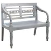 Image de AUBRY GASPARD - Banc 2 Places en Acajou Bleu Antique - Usage Intérieur ou Véranda - Design Vintage - Livré en Kit - Dimensions 100 x 52 x 87 cm - Confort et Élégance pour Salon ou Jardin d'hiver