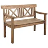 Image de AUBRY GASPARD - Banc en Acajou - Longueur 120 cm - Hauteur 87 cm - Profondeur 52 cm - Charge Maximale 100 kg - Livré en Kit - Bois Résistant - Idéal pour Salon et Jardin - Confort et Élégance