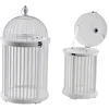 Image de Cages en bois et métal blanches (Lot de 2)