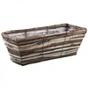 Image de AUBRY GASPARD - Jardinière en Osier Brut et Bois - Doublure Plastique - Dimensions 50 x 18 x 15 cm - Idéale pour Décoration Intérieure et Plantation - Élégance Naturelle pour Maison et Balcon