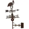Image de AUBRY GASPARD - Girouette Cigogne Frise Fonte - L 44 cm - H 64 cm - P 33 cm - Fixation Toit/Pignon - Installation Facile - Poids 3,38 kg - Décoration Jardin Esthétique Originale