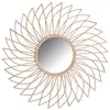 Image de AUBRY GASPARD - Miroir Spirale en Rotin Naturel - Ø 70 cm - Moelle de Rotin - Léger et Élégant - Parfait pour Ajouter Une Touche Naturelle et Bohème à Votre Intérieur - Poids 1.9 kg