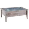 Image de AUBRY GASPARD - Mini Carré Potager en Bois Brûlé et Zinc - sur Pied - Dimensions 40 x 27 x 16 cm - Résistant à la Pourriture et aux Insectes - Idéal pour Petits Espaces - Jardins, Terrasses, Balcons