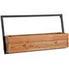 Image de AUBRY GASPARD - Jardinière Murale Lofty - Bois Recyclé Métal Noir - Doublée Plastique - Ext. 64 x 16 x 33 cm - Int. 57 x 13 x 12 cm - Idéale Décoration Intérieure