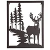 Image de AUBRY GASPARD - Cadre Cerf en Métal - Décoration Murale Élégante - 49 x 38 x 2 cm - Design Moderne et Raffiné - Parfait pour Salon ou Bureau - Léger et Facile à Suspendre - Idée Cadeau Originale