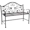 Image de AUBRY GASPARD - Banc Enfant en Métal Printemps - Finition Bleu Antique - Hauteur 51 cm x Longueur 62 cm x Profondeur 25 cm - Pliable et Léger - Modèle Conçu pour Enfants - Poids 2,85 kg
