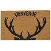 Image de AUBRY GASPARD - Paillasson Coco Intérieur Extérieur avec Inscriptions Bienvenue Corne de Cerf - Envers Latexé Antidérapant - Design Charmant pour Une Entrée Accueillante - 45 x 75 cm