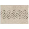 Image de AUBRY GASPARD Tapis en Coton Naturel et Noir 60 x 90 cm Graphique