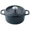 Image de Cocotte Ronde En Fonte Émaillée 32cm Noir Mat - PUV402321