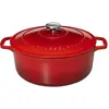 Image de Chasseur 11831858 Cocotte ronde, Fonte émaillée, Rubis (intérieur Noir), 18 cm