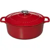 Image de Chasseur 11832258 Cocotte ronde, Fonte émaillée, Rubis (intérieur Noir), 22 cm
