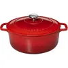 Image de Chasseur 11832658 Cocotte ronde, Fonte émaillée, Rubis (intérieur Noir), 26 cm