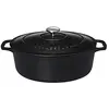 Image de Cocotte Ovale Chasseur, Noir mat, 27 cm-P, Fer forgé, noir mat