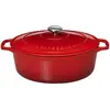 Image de Chasseur 4733 Cocotte ovale-33 cm fonte émaillée 7.1 liters, Rubis (intérieur Noir)