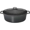Image de Chasseur 4735 Cocotte ovale-35 cm fonte émaillée, 8.5 liters, Caviar intérieur Noir