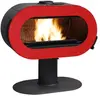 Image de Poêle à bois en fonte Invicta Fifty sur pied Rouge 10kW 120m²