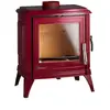 Image de Poêle à bois en fonte Invicta Sedan M Rouge 10 kW 120m²