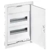 Image de Coffret modulaire 1 rangée 12+2 modules - avec porte métal extra plate blanche