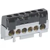 Image de 004816 Legrand Bornier de répartition phase isolé - connexions 1x35mm² + 5x25mm² - Clipsable sur rail DIN