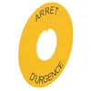 Image de Legrand 024177 Etiquette Osmoz pour Arrêt D'urgence Ø80mm avec Marquage Arret D'urgence, Jaune