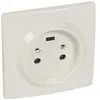 Image de Socle 2P+T - 95x95mm - à vis avec éclips de protection