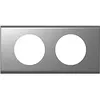 Image de Plaque de finition 2 postes Legrand Céliane 0 691 02 coloris inox brossé l.171 x P.8,5 x H.82 mm