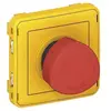 Image de Legrand 069549 Poussoir NO+NF à Déverrouillage par Quart de Tour Étanche Plexo Composable IP55, 3A, 250V, Gris/Jaune
