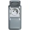 Image de Legrand - Double prise de courant avec terre Plexo apparent vertical - Gris