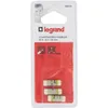 Image de Cartouche fusible cylindrique 10A avec voyant - LEGRAND - Lot de 3