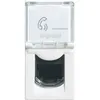 Image de LEGRAND Prise RJ 45 informatique-téléphone 1 module Mosaic blanc avec enjoliveur blanc