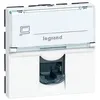 Image de LEGRAND Prise RJ 45 informatique-téléphone 2 modules Mosaic blanc avec enjoliveur blanc