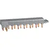 Image de Legrand 405200 HX³ Peigne D'alimentation Tétrapolaire Tête de Groupe Horizontal Optimisé, Longueur 6 Modules, Gris