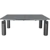 Image de CONCEPT1 Milano 220/300 x 110 x 76 cm gris pieds gris MILANO-220-GRIS