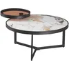 Image de CONCEPT1 Santa Fe blanc taupe 80 x h45 cm SANTAFE-TB-80-BLCTA