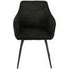 Image de Chaise en velours COLORADO coloris noir
