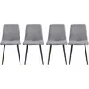 Image de CONCEPT1 Lot de 4C. Bobby gris Anthracite BOBBY-C-GRIS-X4
