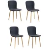 Image de Lot de 4 chaises en velours VALERIA