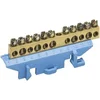 Image de Hager KM11E Pince en polyéthylène 11 points de serrage pour rail de chapeaux 35 mm