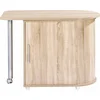 Image de SIMMOB Bureau Chêne Table Pivotante et Rangement - Chêne Naturel