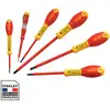 Image de Jeu de 6 tournevis STANLEY 0-65-443 FATMAX isolés 1000V elec + testeur - pozidriv