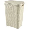 Image de Curver | Coffre à Linge 60L - Aspect rotin 44,8x34,1x61,5 cm Ivoire