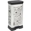 Image de Curver Decobin - Poubelle rectangulaire à pédale, 50L - Fermeture Douce - Aspect Métal - Pour Cuisine, Bureau, Salle de Bain - 39 x 29 x 72 cm - Noir Décor Kitchen - Recyclé(version précedente)