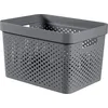 Image de CURVER Panier de Rangement Infinity 17L Recyclé - Rangement Multiusage, Empilable et Emboîtable - 35,5 x 26,2 x 21,9 cm - Gris Anthracite