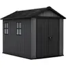 Image de Abri de jardin NEWTON PLUS 759 KETER L230 x P287 x H246 cm 6,6 m² coloris gris anthracite