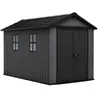 Image de Abri de jardin NEWTON PLUS 7511 KETER L230 x P350 x H246 cm 8,05 m² coloris gris anthracite