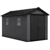 Image de Abri de jardin NEWTON PLUS 7513 KETER L230 x P413 x H246 cm 9,5 m² coloris gris anthracite