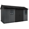 Image de Abri de Jardin Newton Plus 1375-8,6 m² - Gris Aspect Bois - KETER
