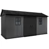 Image de Abri de jardin NEWTON PLUS 1575 KETER L476 x P230 x H246 cm 10,94 m² coloris gris anthracite
