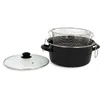 Image de Friteuse - MENASTYL - 3645580 - En acier émaillé - Noir - 26 cm - Avec couvercle et panier - Tous feux dont induction